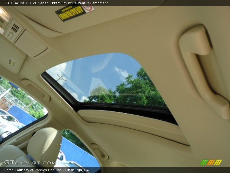 Premium White Pearl / Parchment 2010 Acura TSX V6 Sedan