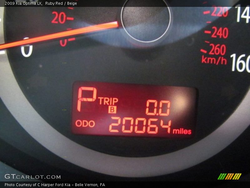 Ruby Red / Beige 2009 Kia Optima LX