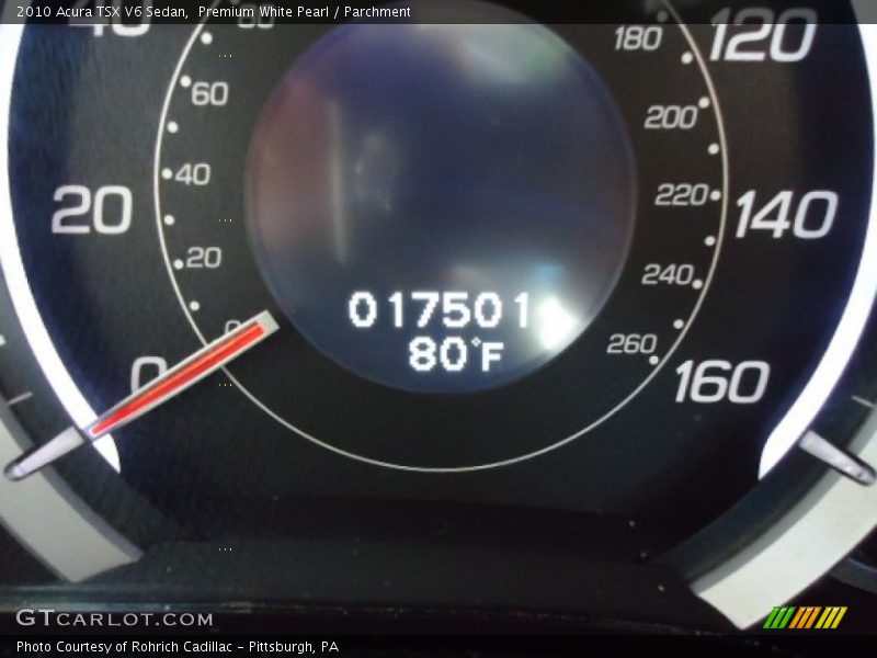 Premium White Pearl / Parchment 2010 Acura TSX V6 Sedan