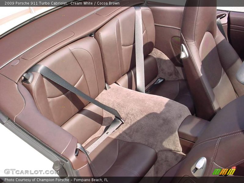 Cream White / Cocoa Brown 2009 Porsche 911 Turbo Cabriolet