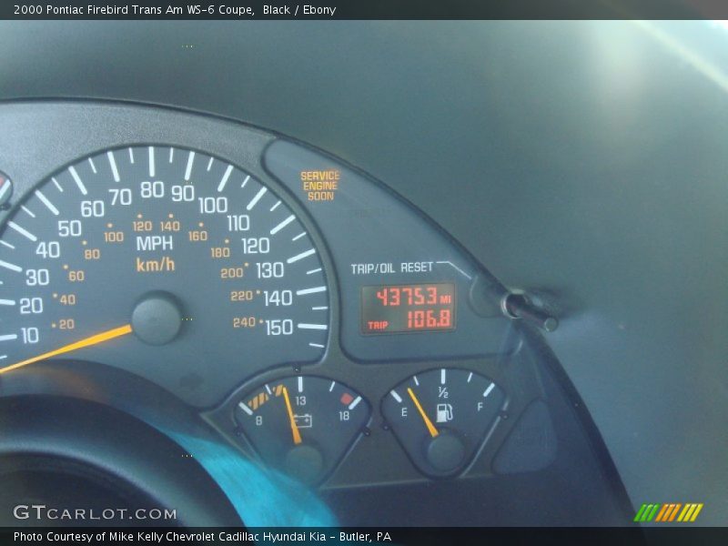 Black / Ebony 2000 Pontiac Firebird Trans Am WS-6 Coupe