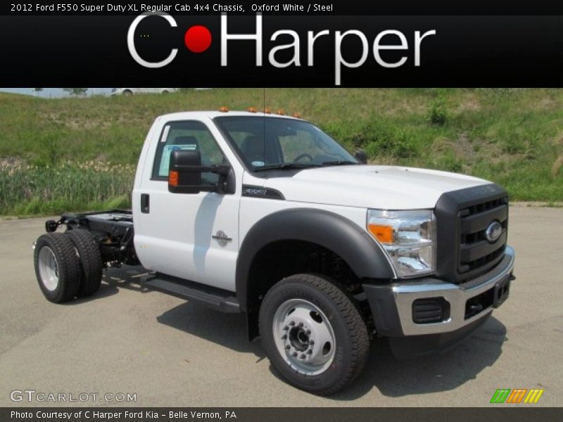 Oxford White / Steel 2012 Ford F550 Super Duty XL Regular Cab 4x4 Chassis