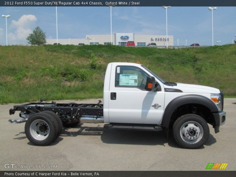 Oxford White / Steel 2012 Ford F550 Super Duty XL Regular Cab 4x4 Chassis