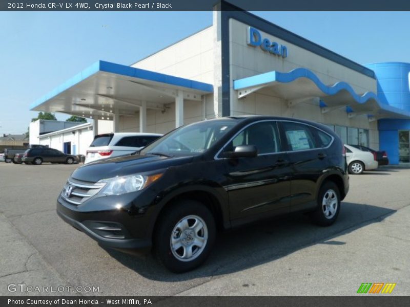 Crystal Black Pearl / Black 2012 Honda CR-V LX 4WD