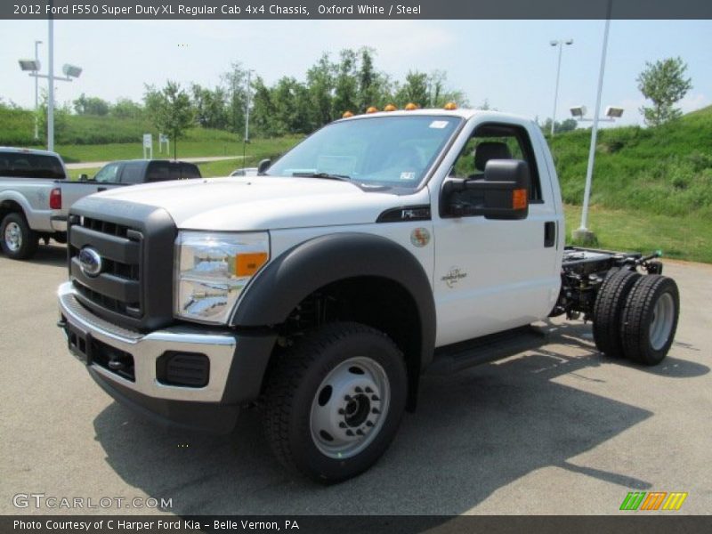 Oxford White / Steel 2012 Ford F550 Super Duty XL Regular Cab 4x4 Chassis