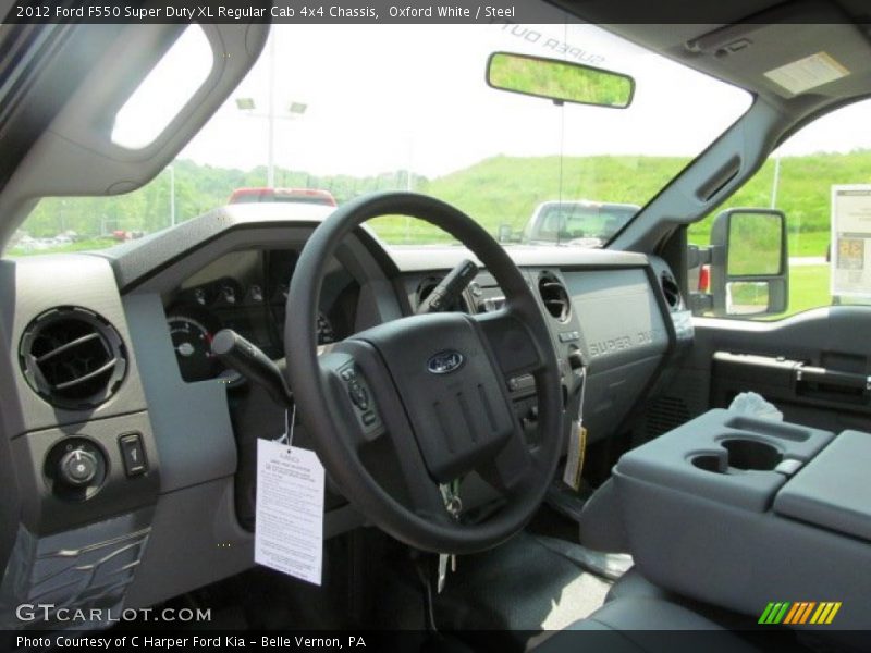 Oxford White / Steel 2012 Ford F550 Super Duty XL Regular Cab 4x4 Chassis