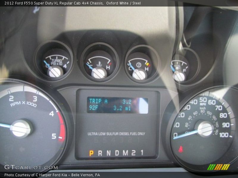 Oxford White / Steel 2012 Ford F550 Super Duty XL Regular Cab 4x4 Chassis