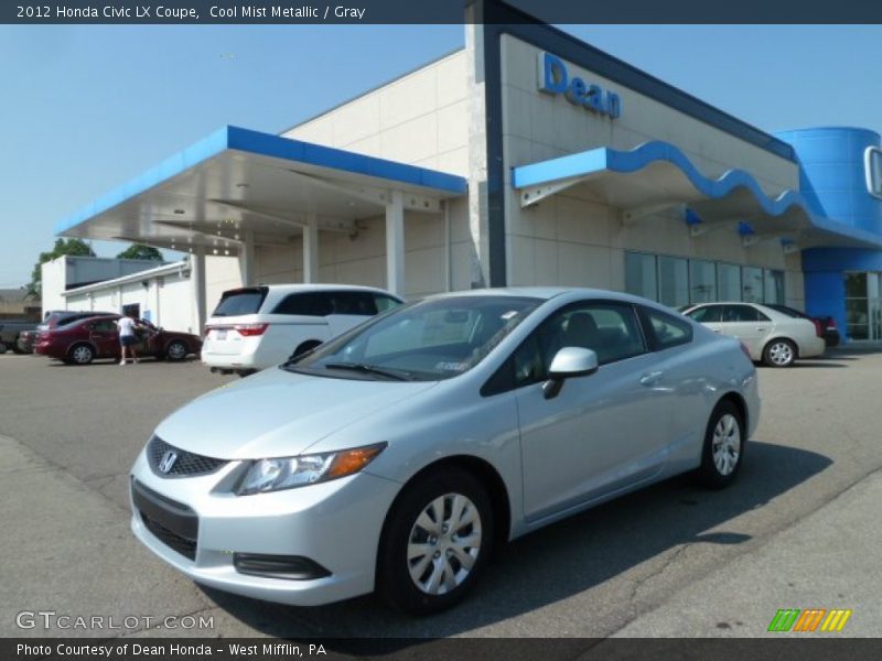 Cool Mist Metallic / Gray 2012 Honda Civic LX Coupe