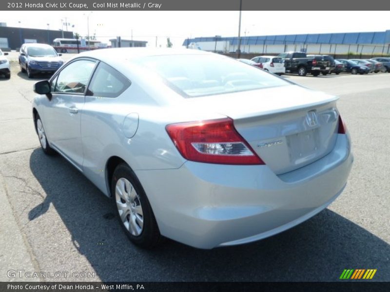 Cool Mist Metallic / Gray 2012 Honda Civic LX Coupe