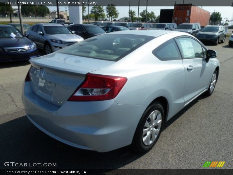 Cool Mist Metallic / Gray 2012 Honda Civic LX Coupe