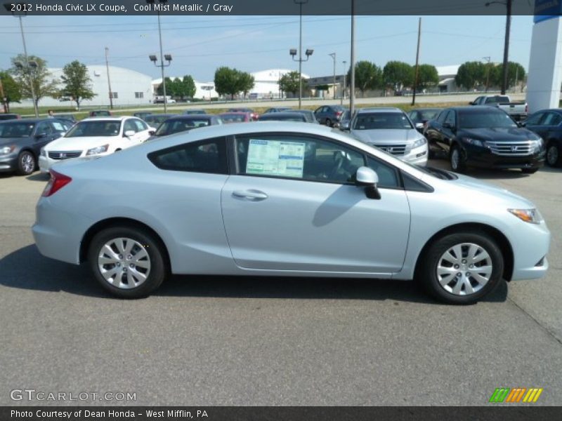 Cool Mist Metallic / Gray 2012 Honda Civic LX Coupe