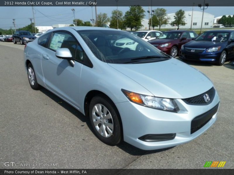 Cool Mist Metallic / Gray 2012 Honda Civic LX Coupe