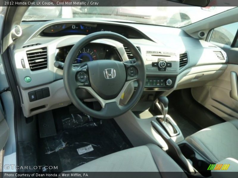 Cool Mist Metallic / Gray 2012 Honda Civic LX Coupe