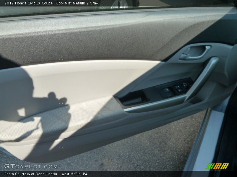 Cool Mist Metallic / Gray 2012 Honda Civic LX Coupe