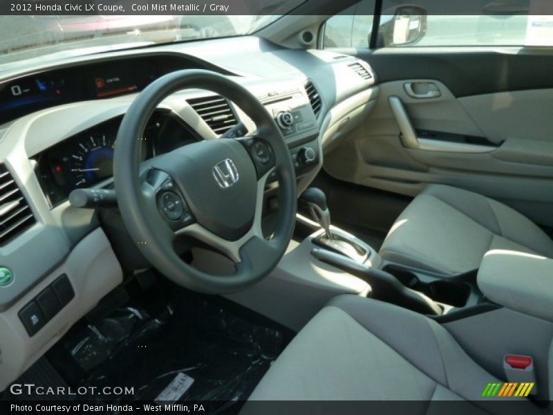 Cool Mist Metallic / Gray 2012 Honda Civic LX Coupe