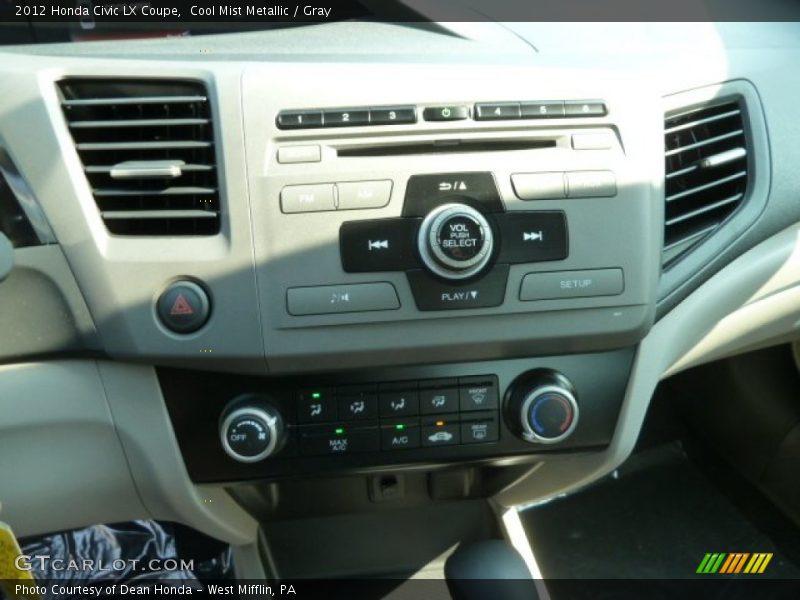 Cool Mist Metallic / Gray 2012 Honda Civic LX Coupe
