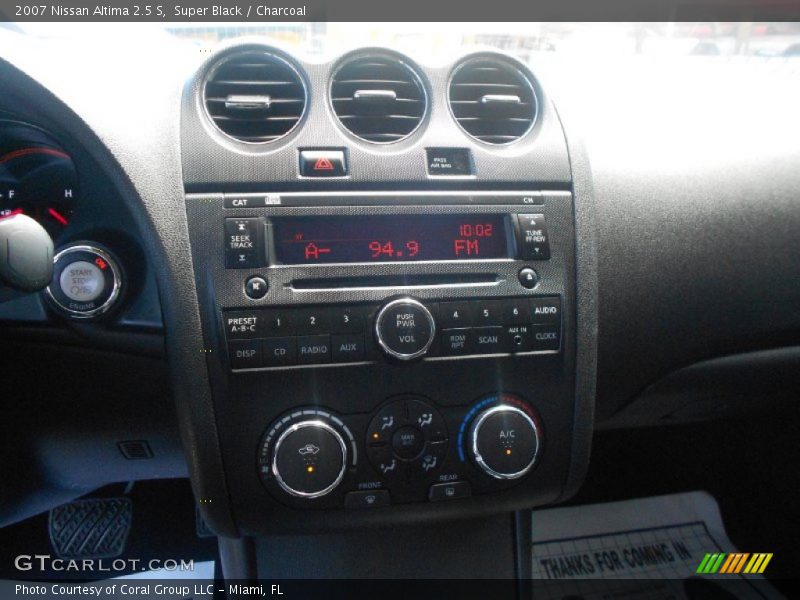 Super Black / Charcoal 2007 Nissan Altima 2.5 S