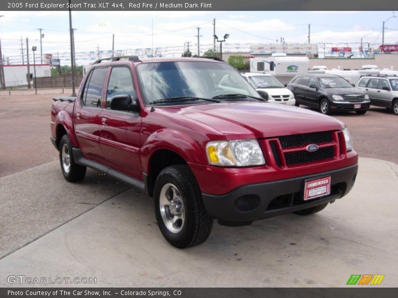 Red Fire / Medium Dark Flint 2005 Ford Explorer Sport Trac XLT 4x4