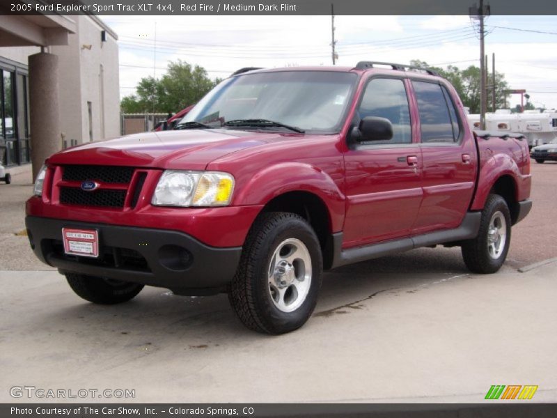 Red Fire / Medium Dark Flint 2005 Ford Explorer Sport Trac XLT 4x4