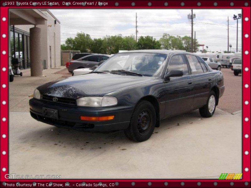 Dark Green Pearl / Beige 1993 Toyota Camry LE Sedan
