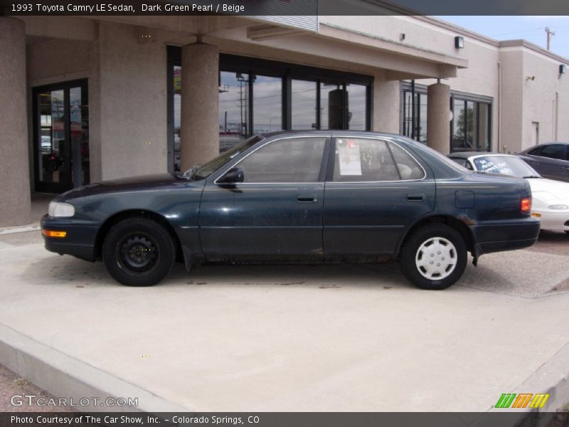 Dark Green Pearl / Beige 1993 Toyota Camry LE Sedan