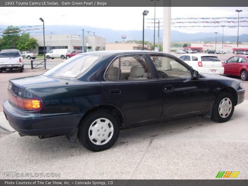 Dark Green Pearl / Beige 1993 Toyota Camry LE Sedan