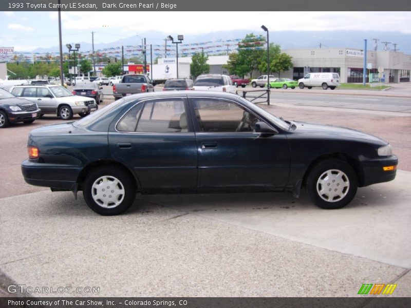 Dark Green Pearl / Beige 1993 Toyota Camry LE Sedan