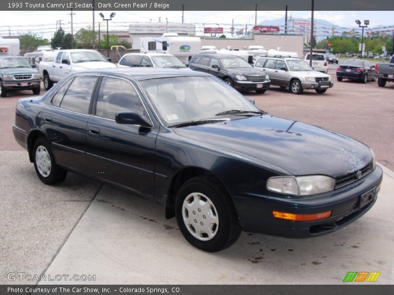 Dark Green Pearl / Beige 1993 Toyota Camry LE Sedan