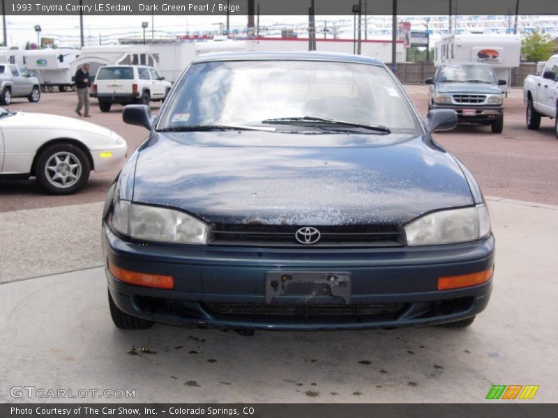 Dark Green Pearl / Beige 1993 Toyota Camry LE Sedan