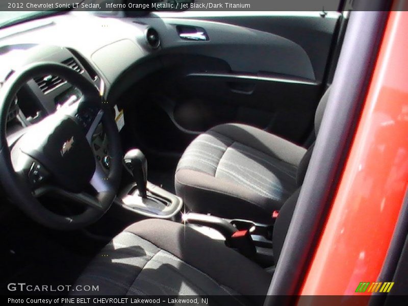 Inferno Orange Metallic / Jet Black/Dark Titanium 2012 Chevrolet Sonic LT Sedan