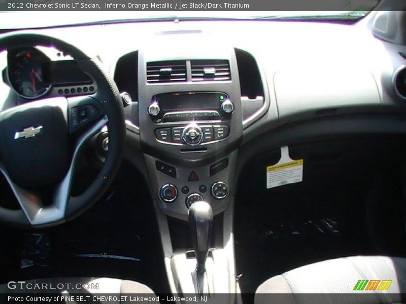 Inferno Orange Metallic / Jet Black/Dark Titanium 2012 Chevrolet Sonic LT Sedan