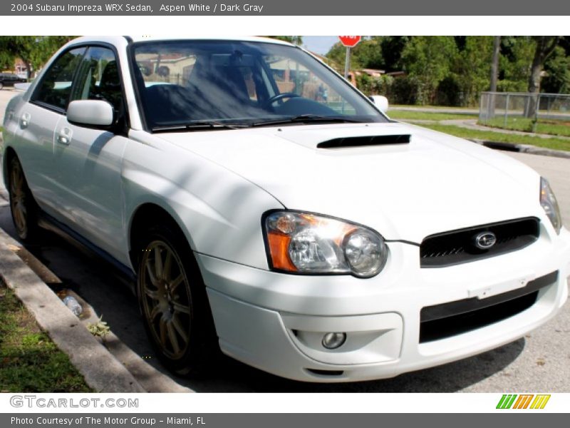 Aspen White / Dark Gray 2004 Subaru Impreza WRX Sedan