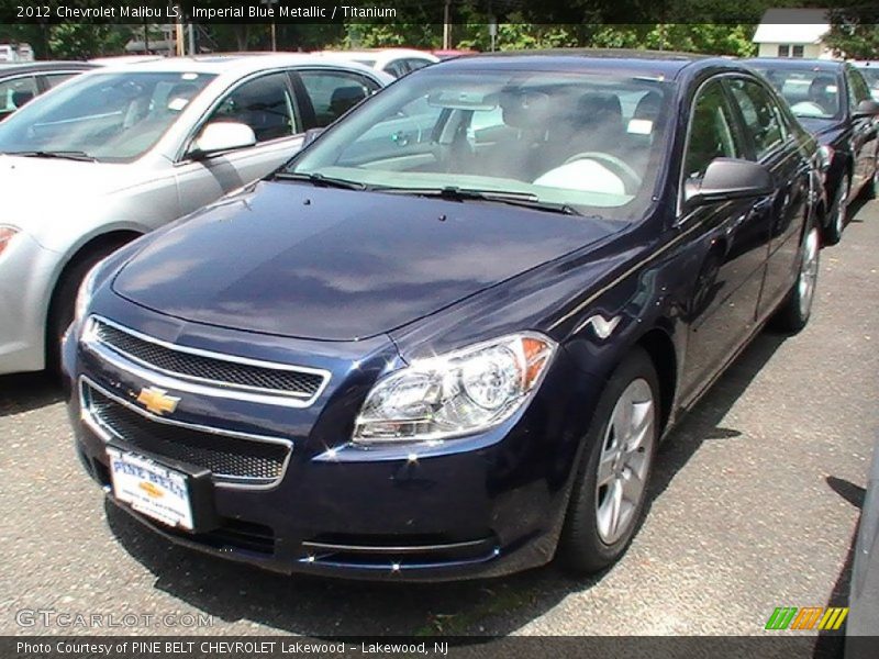 Imperial Blue Metallic / Titanium 2012 Chevrolet Malibu LS