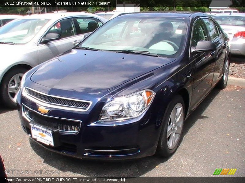 Imperial Blue Metallic / Titanium 2012 Chevrolet Malibu LS