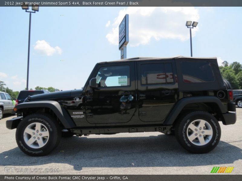 Black Forest Green Pearl / Black 2012 Jeep Wrangler Unlimited Sport S 4x4