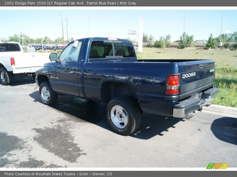 Patriot Blue Pearl / Mist Gray 2001 Dodge Ram 1500 SLT Regular Cab 4x4