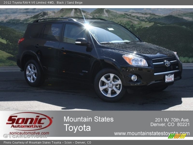 Black / Sand Beige 2012 Toyota RAV4 V6 Limited 4WD