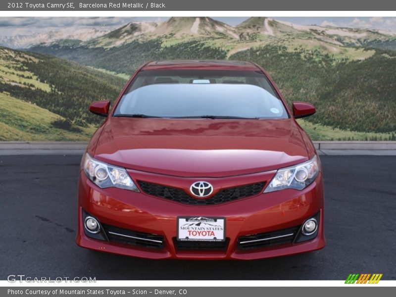 Barcelona Red Metallic / Black 2012 Toyota Camry SE