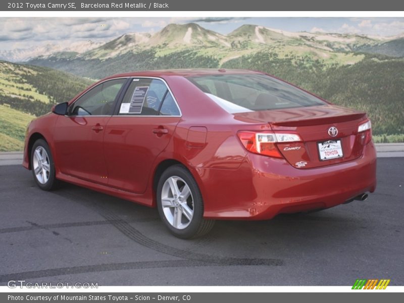 Barcelona Red Metallic / Black 2012 Toyota Camry SE