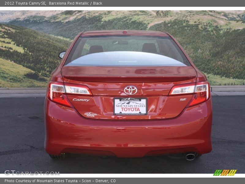 Barcelona Red Metallic / Black 2012 Toyota Camry SE