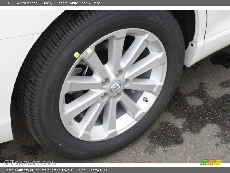 Blizzard White Pearl / Ivory 2012 Toyota Venza LE AWD