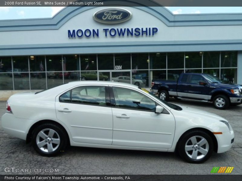 White Suede / Medium Light Stone 2008 Ford Fusion SE