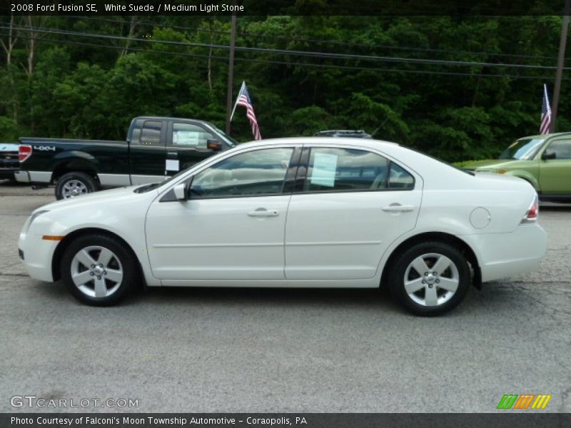White Suede / Medium Light Stone 2008 Ford Fusion SE