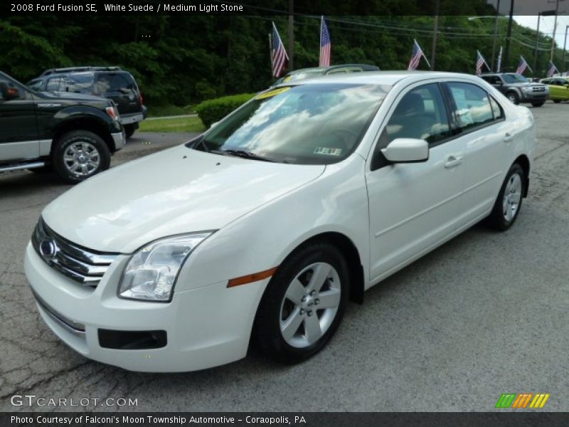 White Suede / Medium Light Stone 2008 Ford Fusion SE
