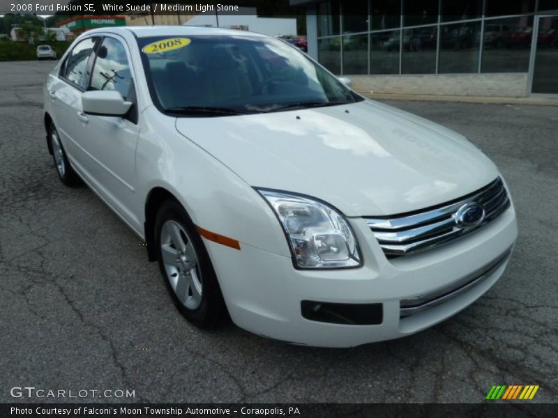 White Suede / Medium Light Stone 2008 Ford Fusion SE