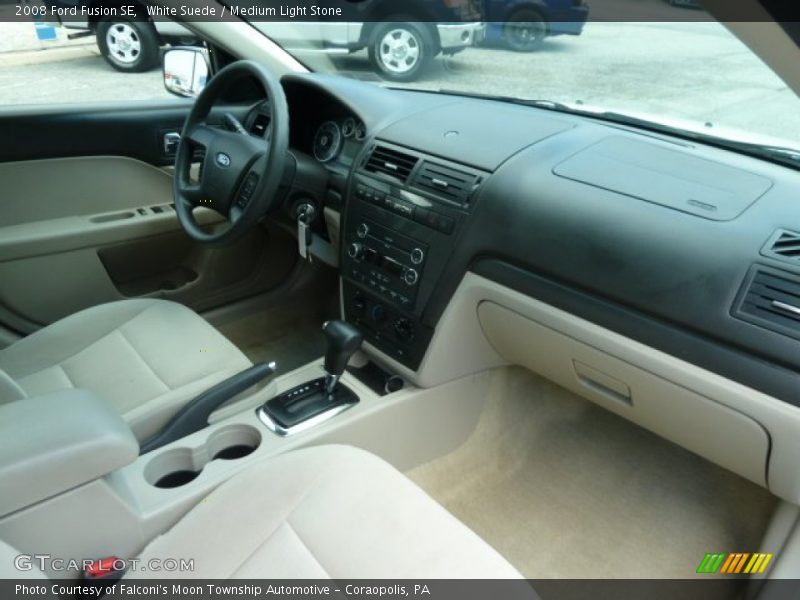White Suede / Medium Light Stone 2008 Ford Fusion SE