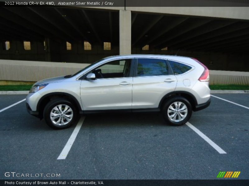 Alabaster Silver Metallic / Gray 2012 Honda CR-V EX 4WD