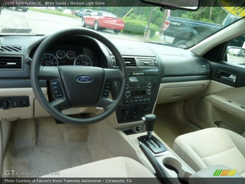 White Suede / Medium Light Stone 2008 Ford Fusion SE