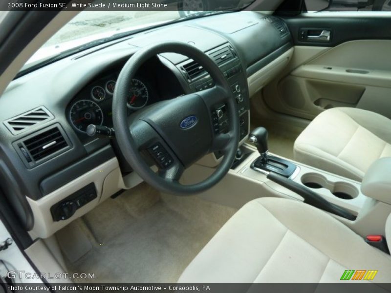 White Suede / Medium Light Stone 2008 Ford Fusion SE