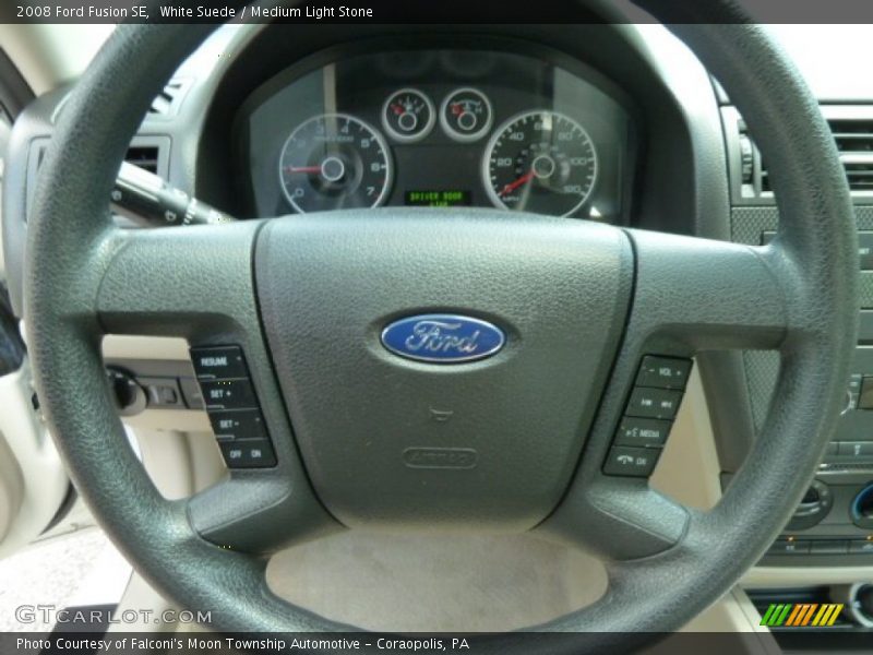 White Suede / Medium Light Stone 2008 Ford Fusion SE